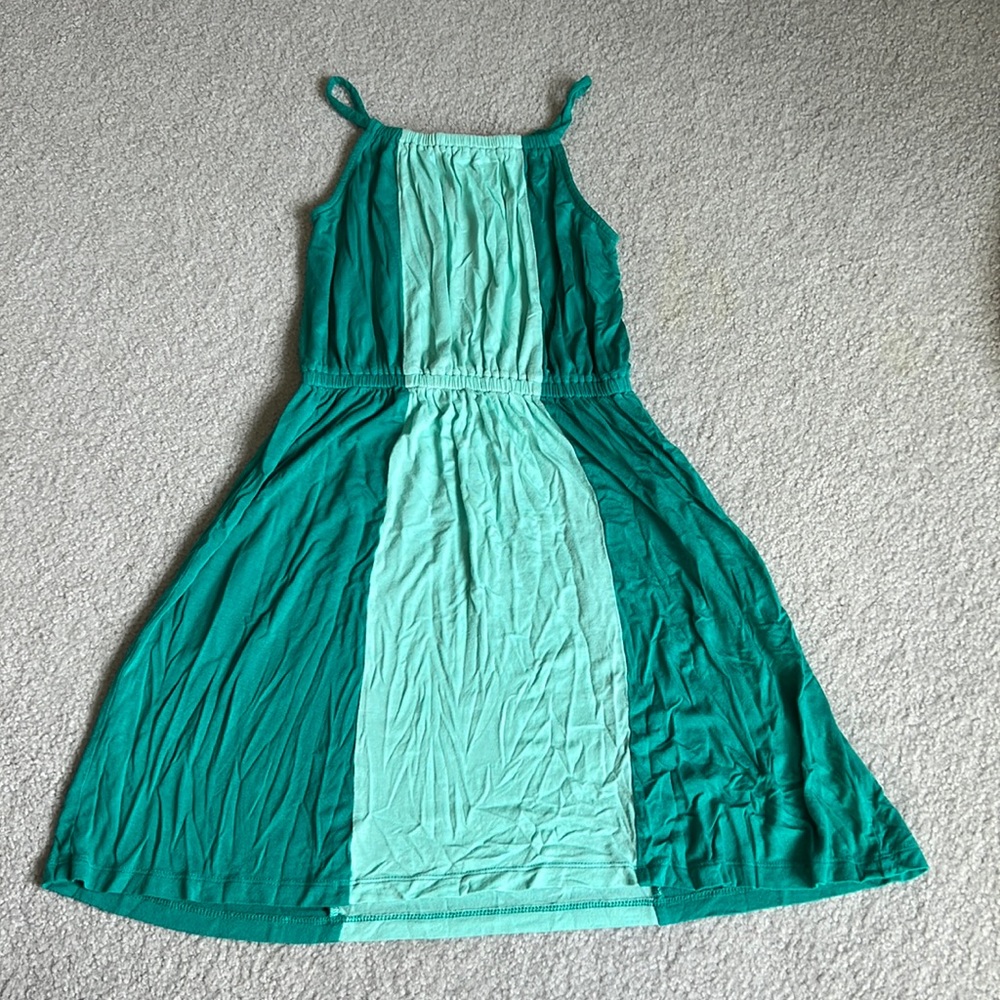 Girls Two-Tone Dress, Size 7